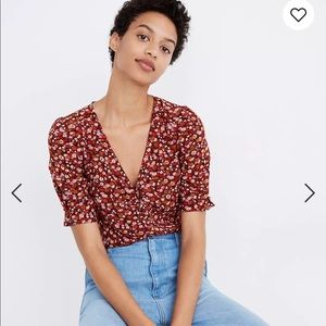 Madewell silk button up shirt
